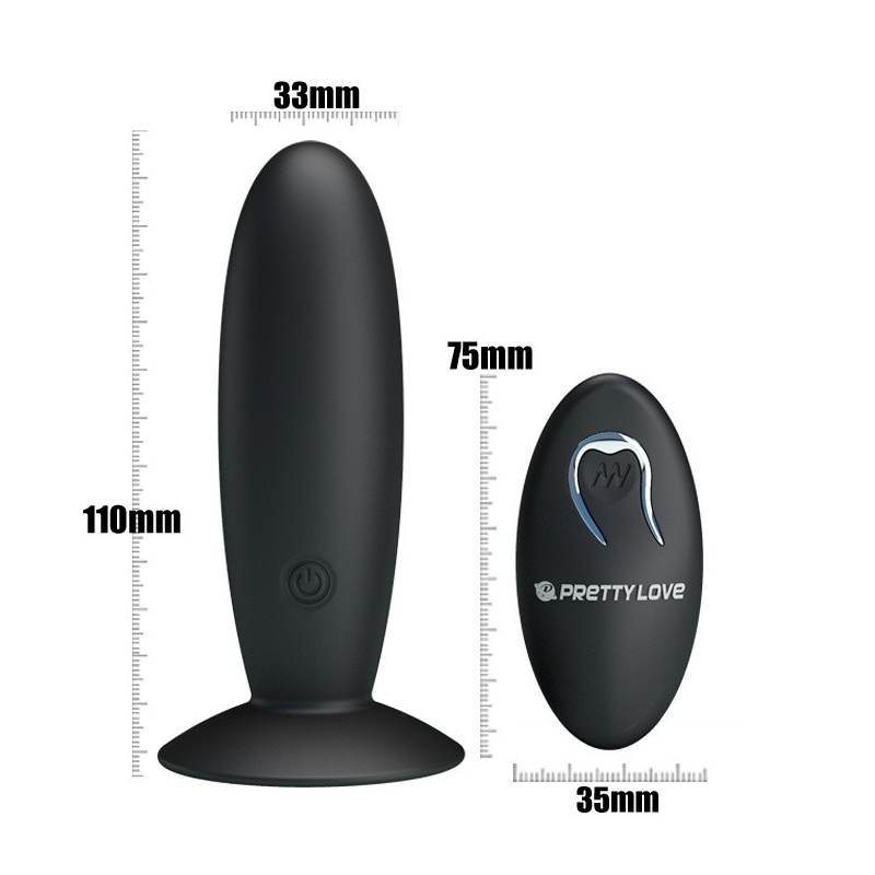 Wibrator analny Mr. Play z pilotem i 12 trybami wibracji, 11 cm - 7