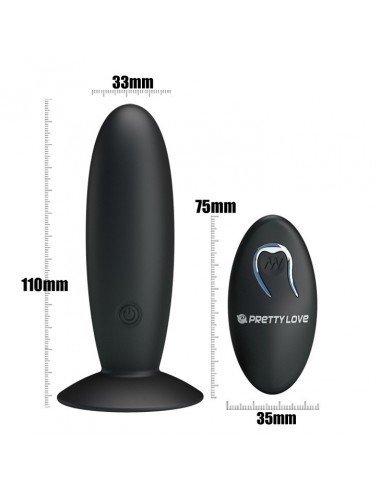 Wibrujący korek analny REMOTE CONTROL VIBRATING PLUG 12 function - Kulki i korki analne wibrujące - 7