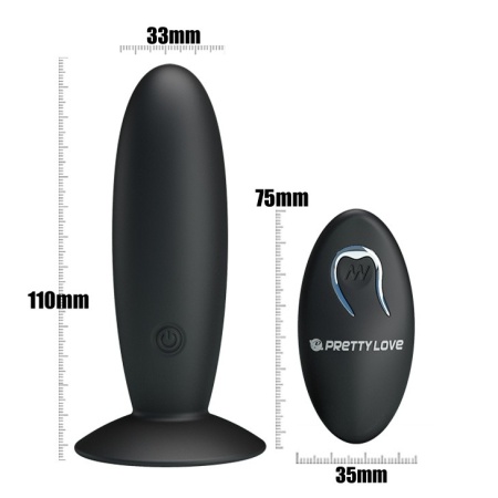 Wibrator analny Mr. Play z pilotem i 12 trybami wibracji, 11 cm - 7