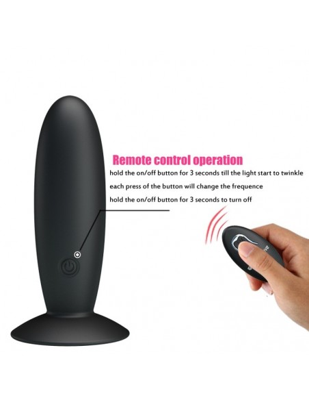 Wibrujący korek analny REMOTE CONTROL VIBRATING PLUG 12 function - Kulki i korki analne wibrujące - 8