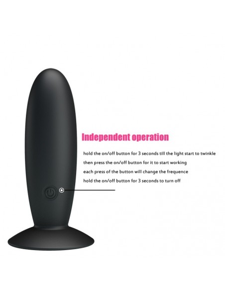 Wibrujący korek analny REMOTE CONTROL VIBRATING PLUG 12 function - Kulki i korki analne wibrujące - 9