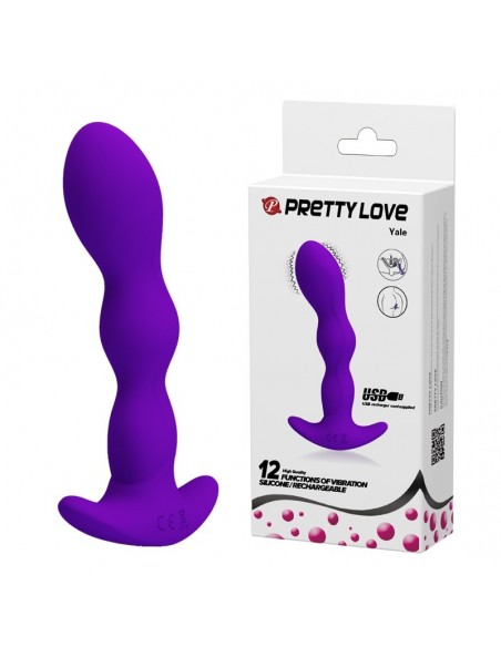 Wibrujący korek analny YALE, USB 12 function - Kulki i korki analne wibrujące - 1