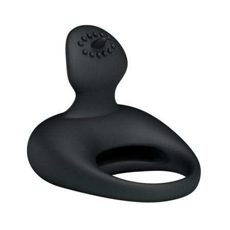 Pierścień erekcyjny Stimulating Tonguo z wibrującym języczkiem - 5,3 cm - 4