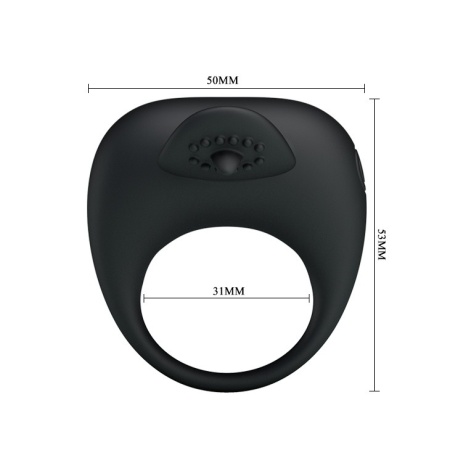 Pierścień erekcyjny Stimulating Tonguo z wibrującym języczkiem - 5,3 cm - 6
