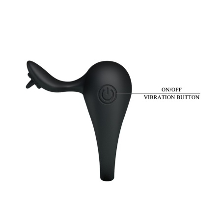 Pierścień erekcyjny Stimulating Tonguo z wibrującym języczkiem - 5,3 cm - 7