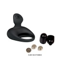 Pierścień erekcyjny Stimulating Tonguo z wibrującym języczkiem - 5,3 cm - 8