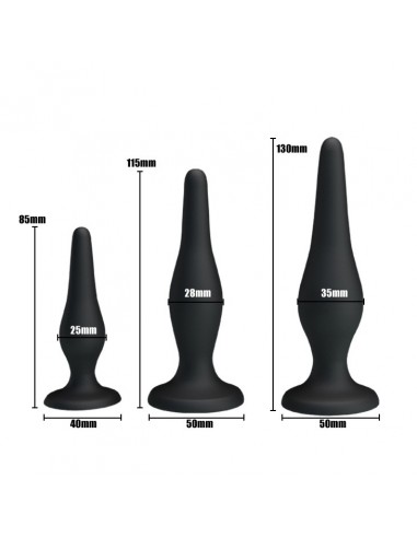 Zestaw Korków Analnych o Różnej Wielkości Idealny Dla Początkujących - Korki analne silikonowe - 8