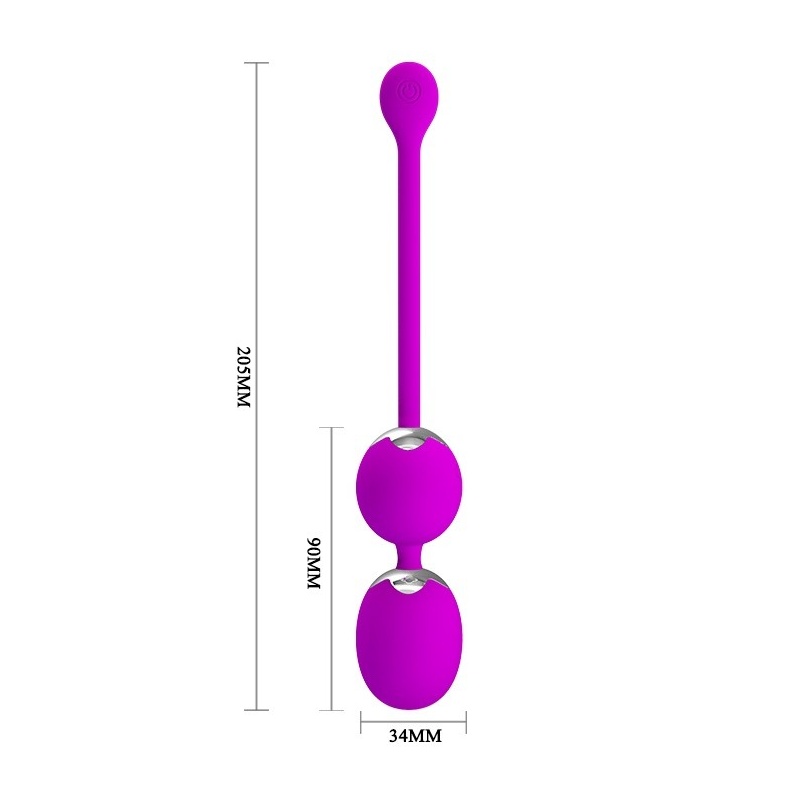 Kulki Kegla Werner - 12 funkcji wibracji, silikon medyczny, długość 20,5 cm, ø 34 mm - 5
