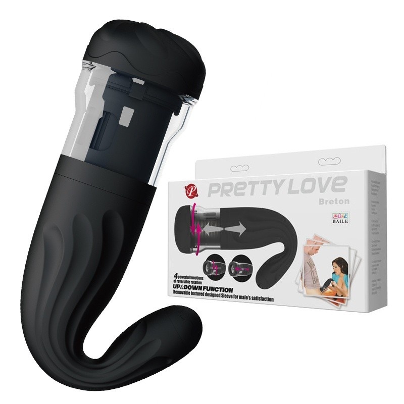Automatyczny masturbator Breton z rotacją i ruchem posuwisto-zwrotnym, długość 27,3 cm - 1