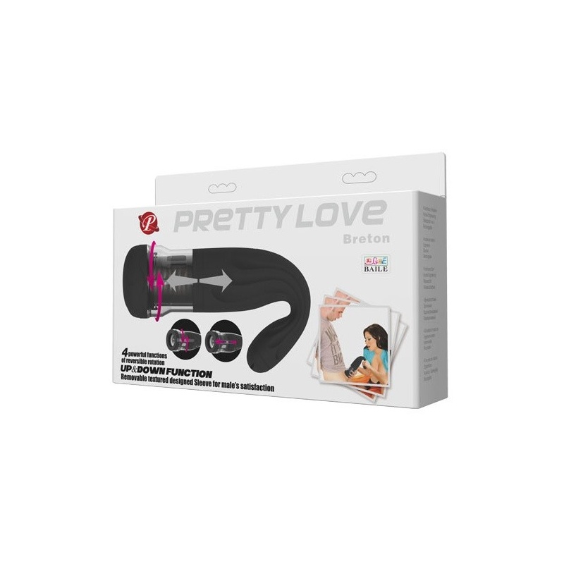 Automatyczny masturbator Breton z rotacją i ruchem posuwisto-zwrotnym, długość 27,3 cm - 11