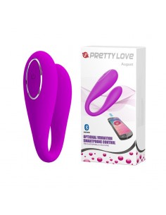 Stymulator Sterowany Telefonem AUGUST Bluetooth 12 Funkcji - WIBRATORY DLA PAR - 1 2