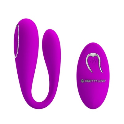 Wibrator dla par Algernon – dwusilnikowy, z pilotem, 9,6 cm - 1 2