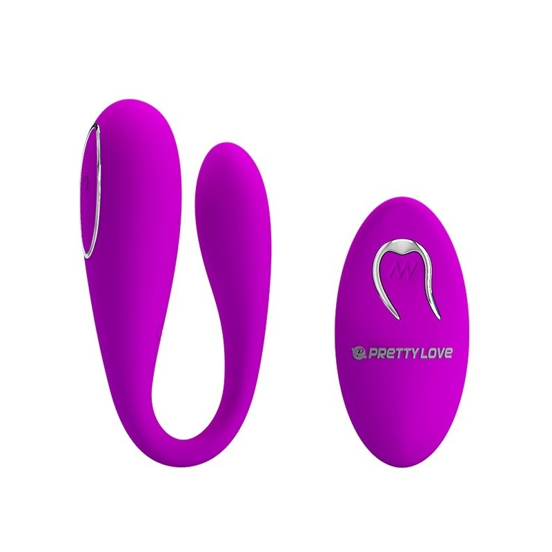 Wibrator dla par Algernon – dwusilnikowy, z pilotem, 9,6 cm - 2