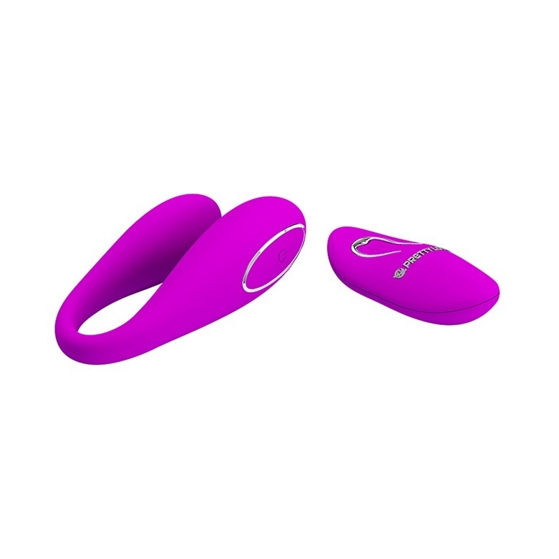 Wibrator dla par Algernon – dwusilnikowy, z pilotem, 9,6 cm - 4