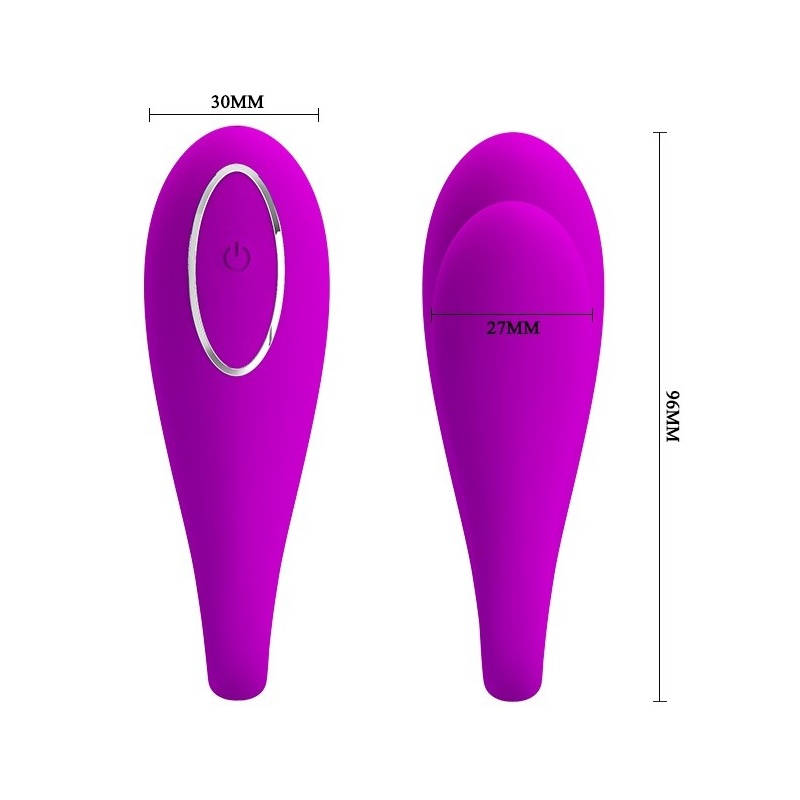 Wibrator dla par Algernon – dwusilnikowy, z pilotem, 9,6 cm - 5