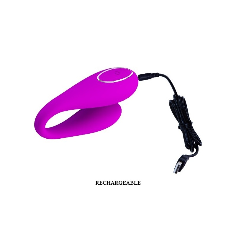 Wibrator dla par Algernon – dwusilnikowy, z pilotem, 9,6 cm - 8
