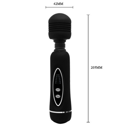 Masażer wand Power Wand - 12 funkcji wibracji, silikon i ABS, zasilanie 4× AA, opakowanie 220 × 105 × 50 mm - 7