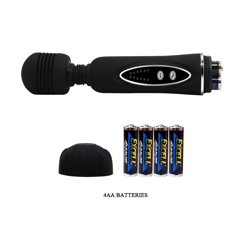 Masażer wand Power Wand - 12 funkcji wibracji, silikon i ABS, zasilanie 4× AA, opakowanie 220 × 105 × 50 mm - 9