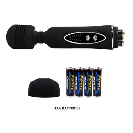 Masażer wand Power Wand - 12 funkcji wibracji, silikon i ABS, zasilanie 4× AA, opakowanie 220 × 105 × 50 mm - 9