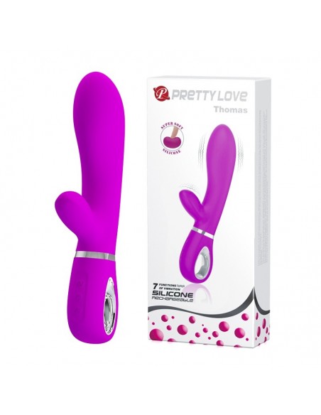 Miękki Wibator Króliczek THOMAS Purple 7 Funkcji - Wibratory Króliczki - 2