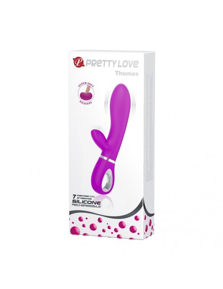 Miękki Wibator Króliczek THOMAS Purple 7 Funkcji - Wibratory Króliczki - 9