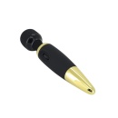 Masażer łechtaczki POWER WAND GOLD - płynna regulacja pokrętłem, silikon i metal, zasilanie 4× AAA - 5
