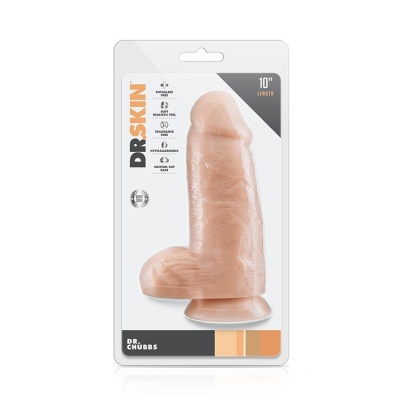 Dildo Realistyczne Dr. Chubbs Vanilla z Przyssawką - PVC, Średnica 8,2 cm, Długość Insertywna 17,1 cm - 1 2