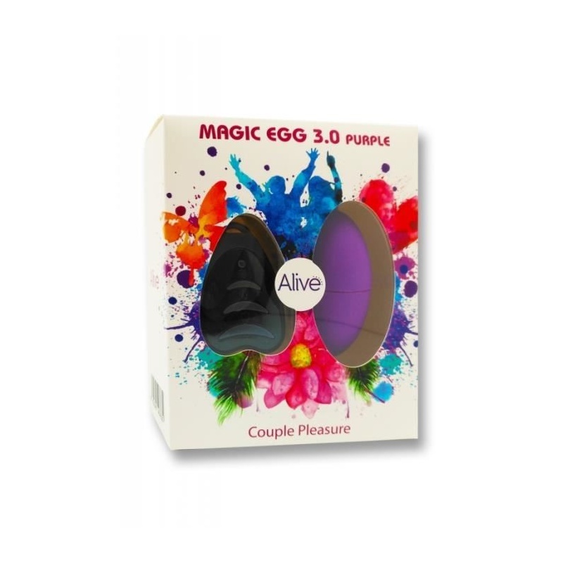 Wibrator Egg 3.0 PURPLE - zdalnie sterowane jajeczko z 10 trybami wibracji, pilotem LED i silikonem medycznym - 2