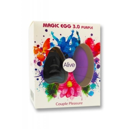 Wibrator Egg 3.0 PURPLE - zdalnie sterowane jajeczko z 10 trybami wibracji, pilotem LED i silikonem medycznym - 2