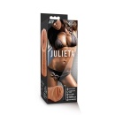 Stroker Julieta Mocha - otwarty kanał, teksturowany TPE, 12,7 cm - 2