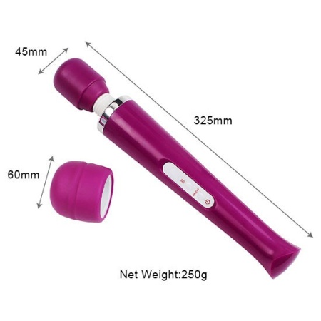 Masażer Magic Wand USB 10 Programów, Czarny - 5