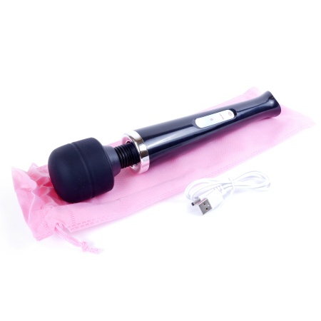 Masażer Magic Wand USB 10 Programów, Czarny - 9