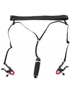 Zaciski na wargi sromowe z wibracją Spreader String - Do przypisania - 1 2