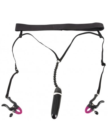 Zaciski na wargi sromowe z wibracją Spreader String - Do przypisania - 2