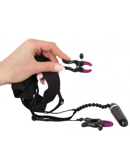 Zaciski na wargi sromowe z wibracją Spreader String - Do przypisania - 3