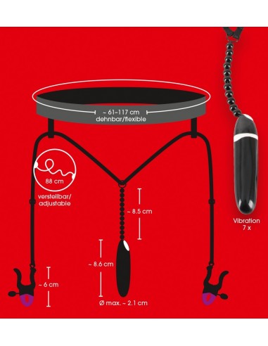 Zaciski na wargi sromowe z wibracją Spreader String - Do przypisania - 5