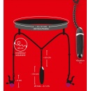 String rozchylający wargi sromowe – Spreader String, regulowane zaciski, wibrator 8,6 cm, obwód 61–177 cm - 5