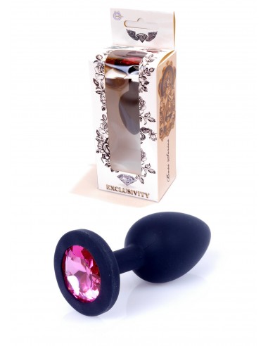 Mały Silikonowy Korek Analny  z Diamentem - Exclusivity - Korki analne silikonowe - 2