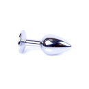 Biżuteria Analna PLUG-Rose Silver - Stal Nierdzewna, Anatomiczny Kształt z Różowym Diamentem, 7 cm - 4