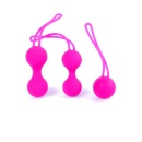 Kulki Kegla Silicone Kegal Balls Set - Pink - zestaw 3 kulek z medycznego silikonu z ruchomymi stalowymi obciążnikami, 7 cm / 7, - 1
