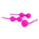 Kulki Kegla Silicone Kegal Balls Set - Pink - zestaw 3 kulek z medycznego silikonu z ruchomymi stalowymi obciążnikami, 7 cm / 7, - 2