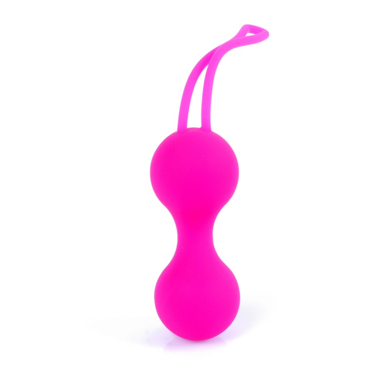 Kulki Kegla Silicone Kegal Balls Set - Pink - zestaw 3 kulek z medycznego silikonu z ruchomymi stalowymi obciążnikami, 7 cm / 7, - 7