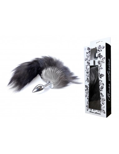 Korek Analny Lisi Ogon Srebrny - Fox Tail - XL - Korki analne z ogonkiem - 3