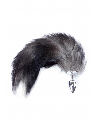 Korek Analny Lisi Ogon Srebrny - Fox Tail - XL - Korki analne z ogonkiem - 2
