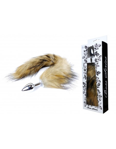 Korek Analny Lisi Ogon Brązowy - Fox Tail - XL - Korki analne z ogonkiem - 2