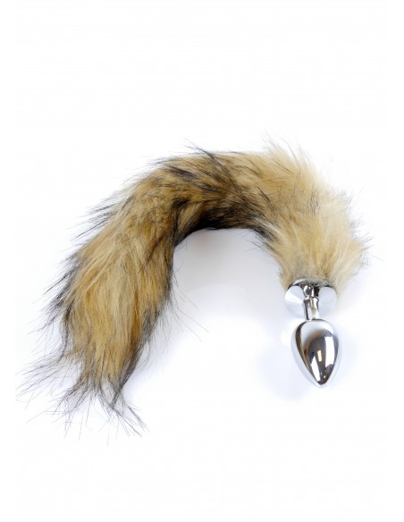 Korek Analny Lisi Ogon Brązowy - Fox Tail - XL - Korki analne z ogonkiem - 7