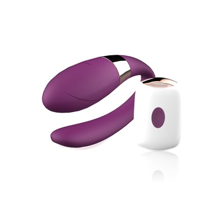 Stymulator V-Vibe Purple z podwójną stymulacją łechtaczki i punktu G, 7 trybami wibracji i pilotem bezprzewodowym - 1
