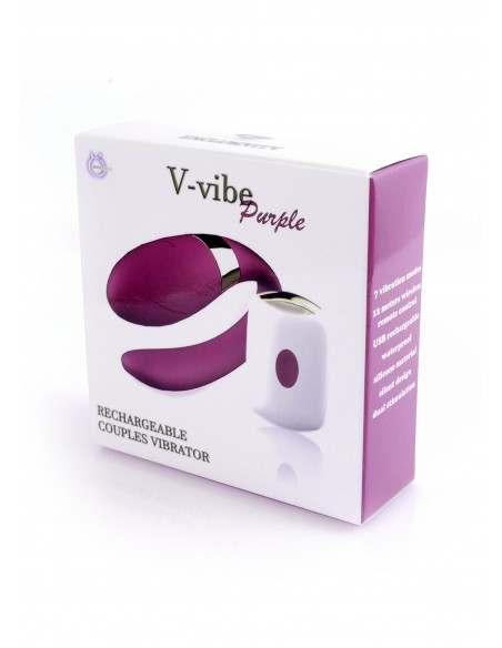 Stymulator dla Kobiet i Par V-Vibe z Pilotem Bezprzewodowym 7 Funkcji Wibracji - WIBRATORY DLA PAR - 5