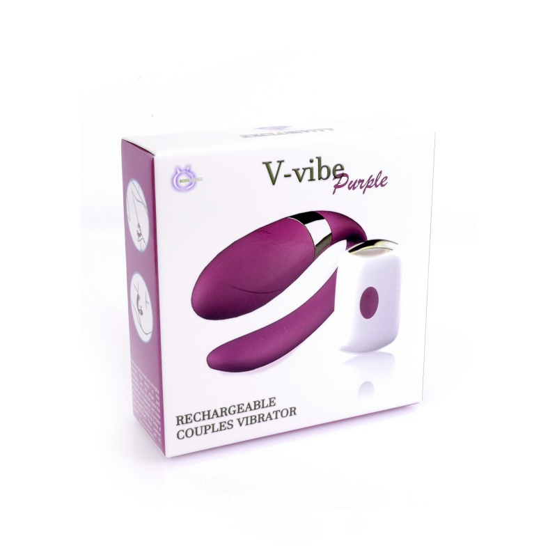 Stymulator V-Vibe Purple z podwójną stymulacją łechtaczki i punktu G, 7 trybami wibracji i pilotem bezprzewodowym - 6