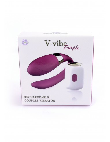 Stymulator dla Kobiet i Par V-Vibe z Pilotem Bezprzewodowym 7 Funkcji Wibracji - WIBRATORY DLA PAR - 7